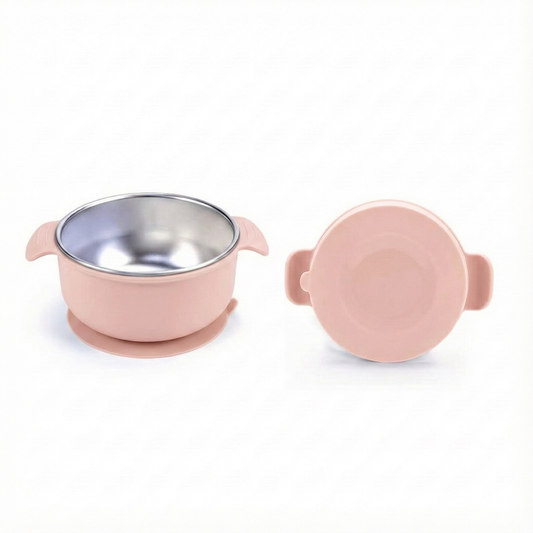 PRE ORDER! Stainless Steel Bowl Set of 2 (Tofu & Pearl Blush)