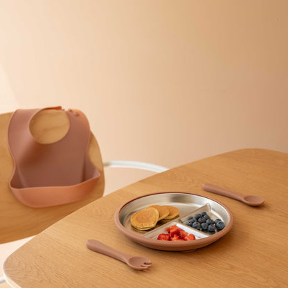 Stainless Steel Baby Feeding Set 6-18 Months - Mocha Mousse