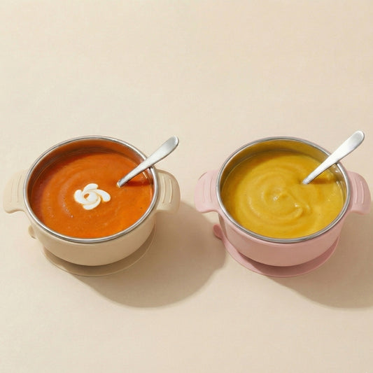 PRE ORDER! Stainless Steel Bowl Set of 2 (Tofu & Pearl Blush)