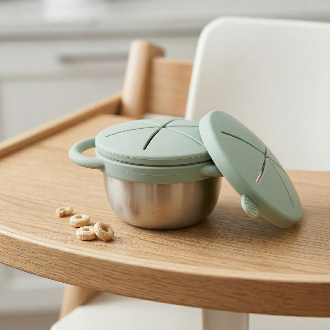 Pre-order! Stainless Steel Snack Cup Set of 2 (Mocha Mousse & Sage Green)