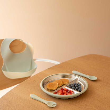 Stainless Steel Baby Feeding Set 6-18 Months- Sage Green