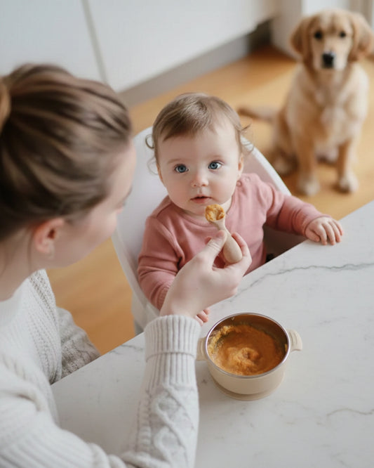 Stainless Steel Suction Bowl Set of 2 (Tofu & Pearl Blush)