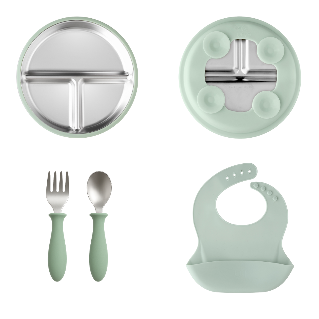 PRE ORDER! Stainless Steel Baby Feeding Set 18+ Months- Mocha Mousse
