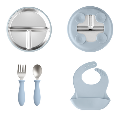 PRE ORDER! Stainless Steel Baby Feeding Set 18+ Months- Sage Green