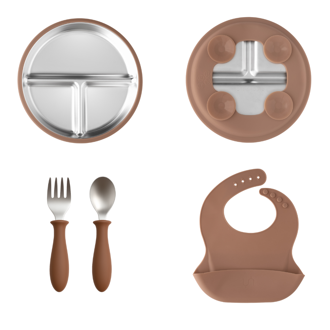 PRE ORDER! Stainless Steel Baby Feeding Set 18+ Months- Sage Green
