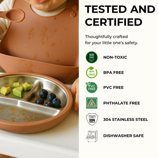 PRE ORDER! Stainless Steel Baby Feeding Set 18+ Months- Sage Green