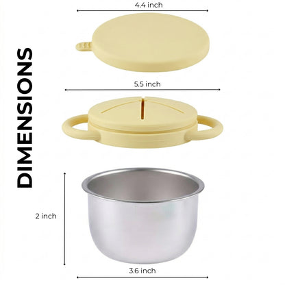 Pre-order! Stainless Steel Snack Cup Set of 2 (Butter Yellow & Baby Blue)